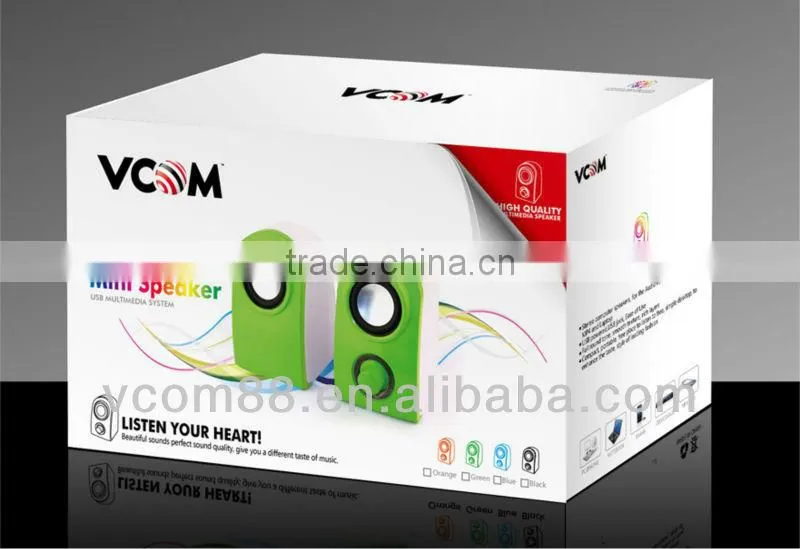 VCOM Portable USB Mini Speaker for computer, mobile phone, MP3