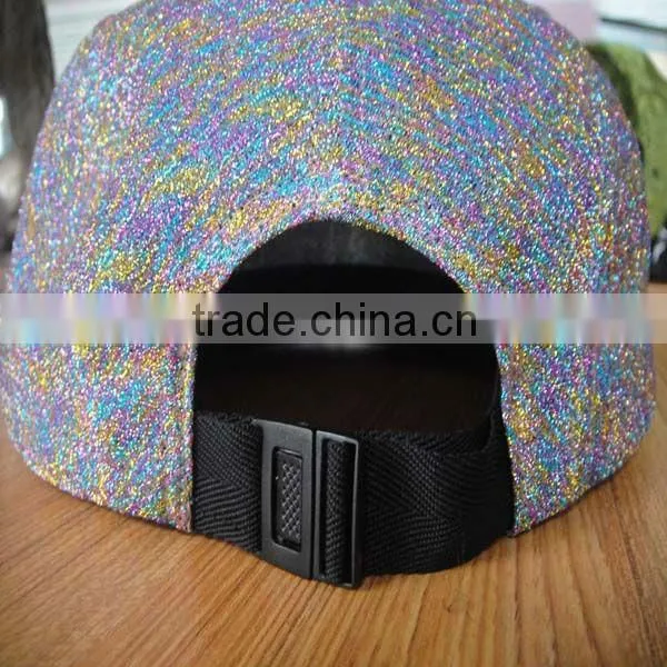 Paillette shiny Plain snapback caps had hats