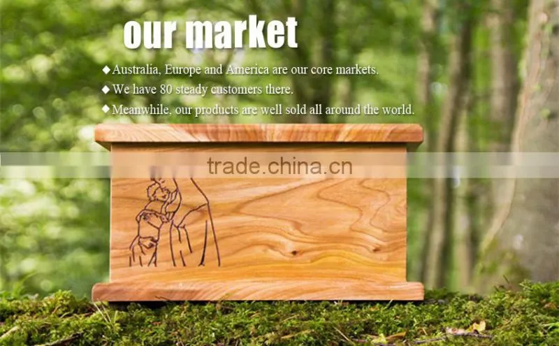 JS-URN977 newly designed wood adult urn with good quality