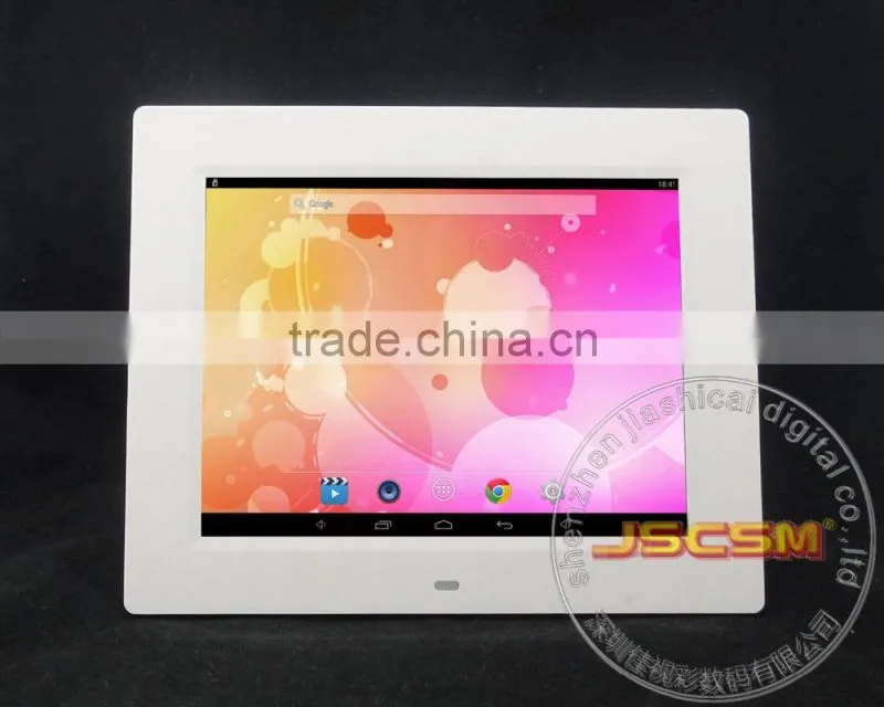 Hot selling 8inch wifi digital photo frame media player with android 4.4 system support motion sensor