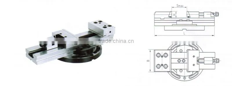 precision modular vise with swivel base