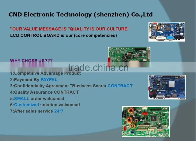 CND manufacture TFT LCD monitor control AV board