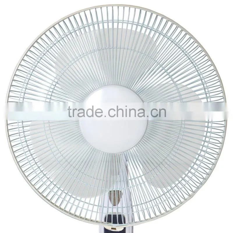 Multifunctional 220v 16 inch solar emergency light stand fan line grill with rim