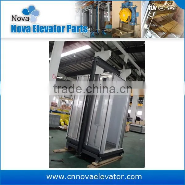 630kg~1600kg,1.0m/s~1.75m/s Machine Room Elevator Cabins, Luxury Residential Passenger Cabin
