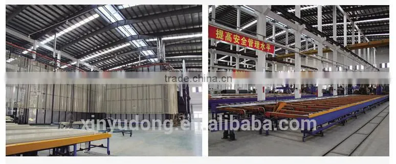 6000 series extrusion aluminum frameless double glass curtain wall