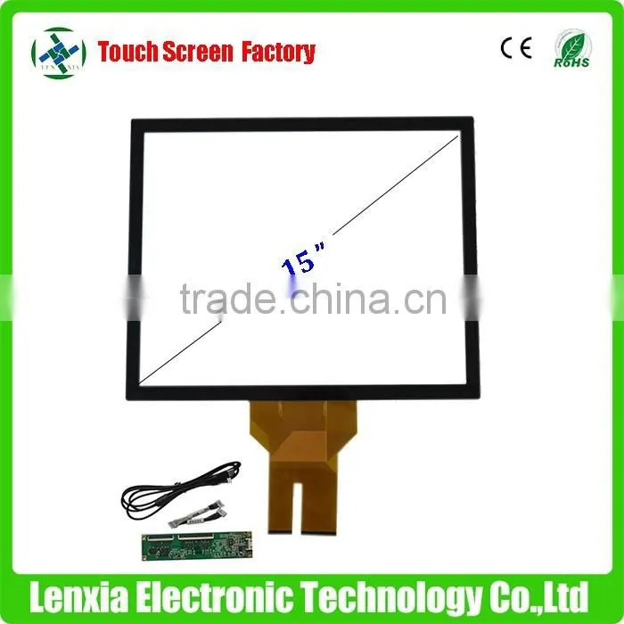 15 inch PCAP USB touch screen with EETI touch controller