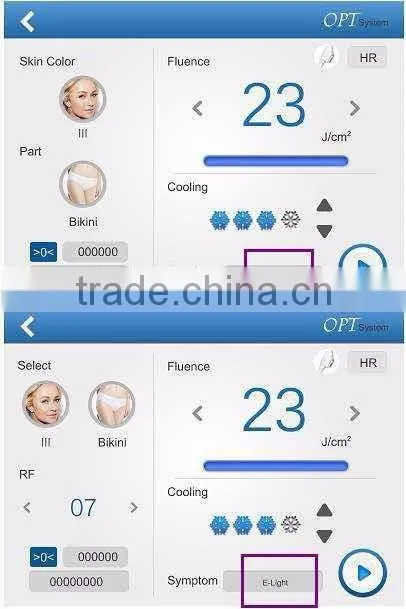 Factory price vertical ipl+rf e-light hair removal machine with FDA