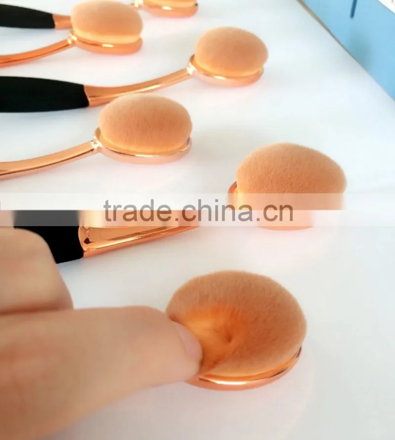 2016 New Best Seller Tooth Brush Style 10PCS Makeup brush set/Oval BB Cream Foundation Brushes