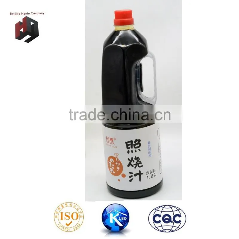 2016 best selling Teriyaki sauce Unagi 1.8L 250ml