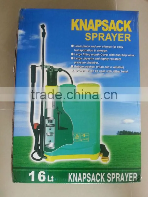 high quality 16L knapsack sprayer for farm use/disinfection/dusting