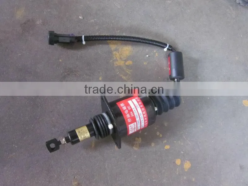 shangchai engine parts stop solenoid valve 59AL204 shanghai c6121 diesel flameout solenoid