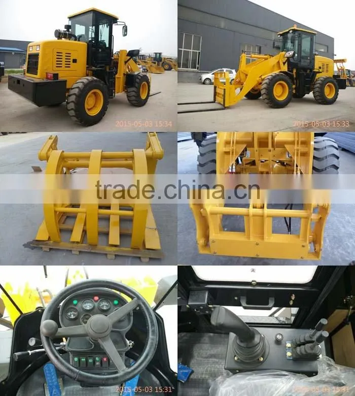 Construction articulated mini wheel loader for heavy work with 1.1m3 bucket