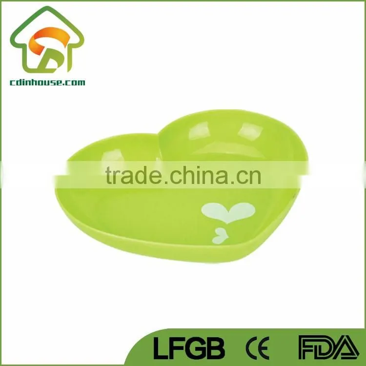 Eco-friendly Heart Shaped Plastic Dish