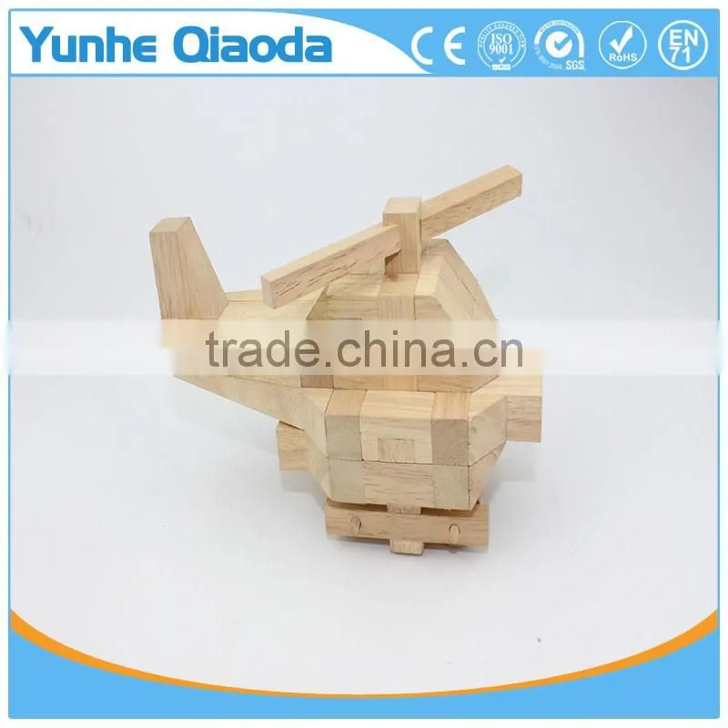 helicopter Woodcraft Kit Assemble Paint DIY 3D Puzzle Toys for Kids Adults the Best Birthday Gift