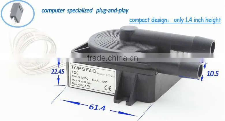 Quiet dc micro 12v circulation pump for CPU overclocking potential