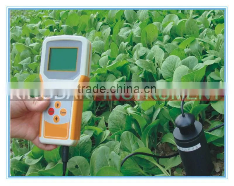 Soil temperature, moisture and salinity meter