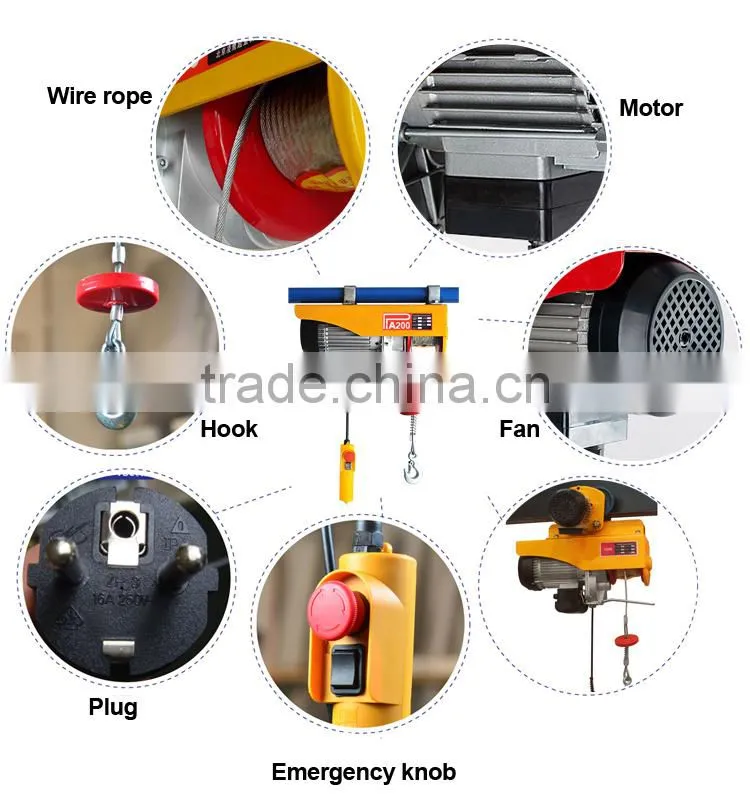 Small Electric Winch Hoist Mini Wire Rope Winch