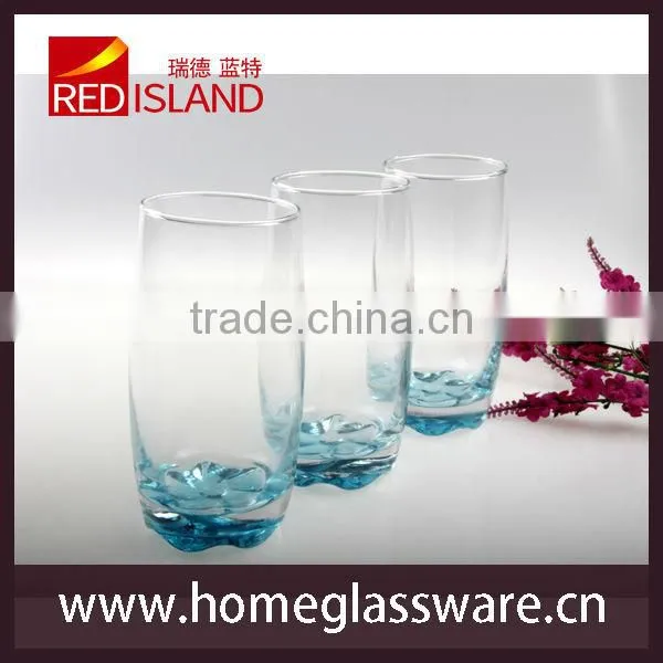wholesale 370ml coloured drinking glass cup / tumbler glass