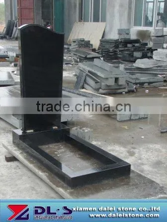 Black granite Russia tombstone