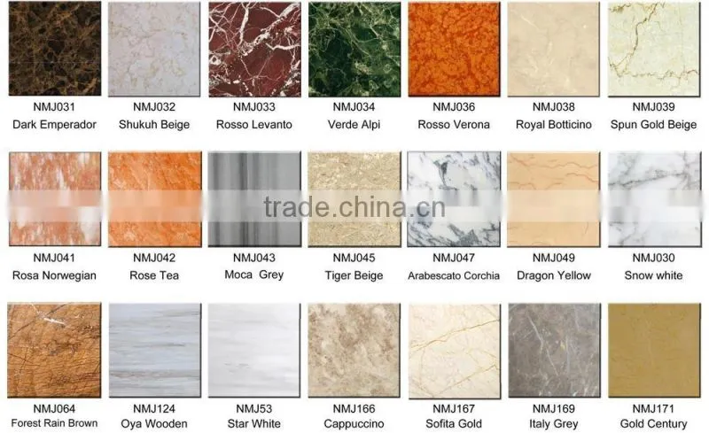 Newstar Cheap Guangxi White With Black Grey Veins China Marble Tile