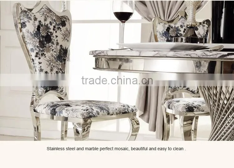 TH381 Home Furniture Oval Marble Top Dining Table Designs