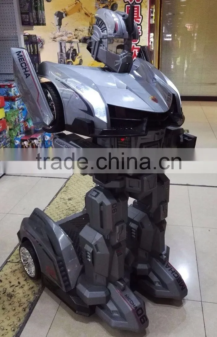 New Children Gifts Entertainment Ride On Robot Car, Electric Multi-functional Educational Children Ride On Transformer Car Robot