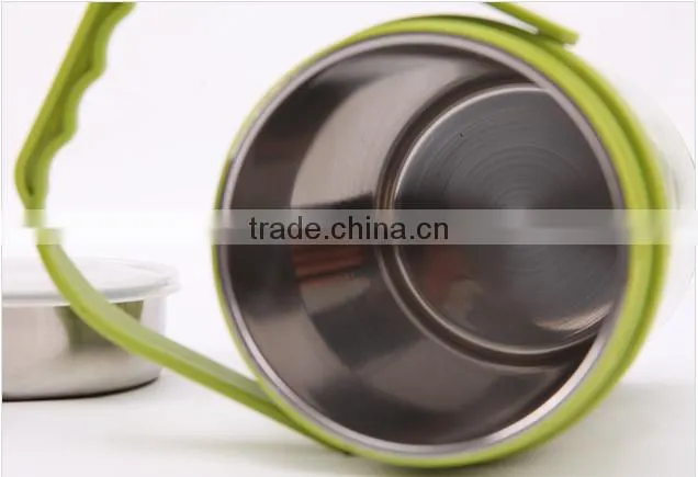 Wholesale stock small order With handle double layers all steel tankbento boxes