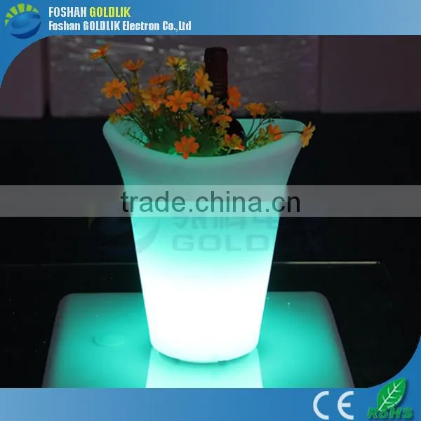 Plastic colorful led lighted ice bucket