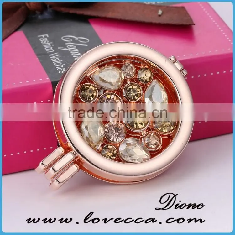 Best selling products 35mm aromatherapy lockets essential oil diffuser diamond necklace