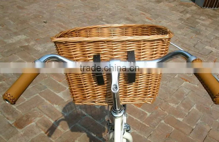 ECO-friendly wicker bicycle basket