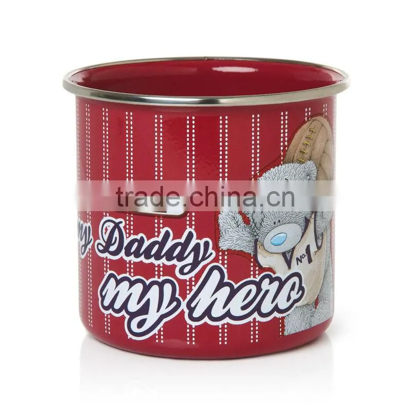galvanized enamel mug with cute designs