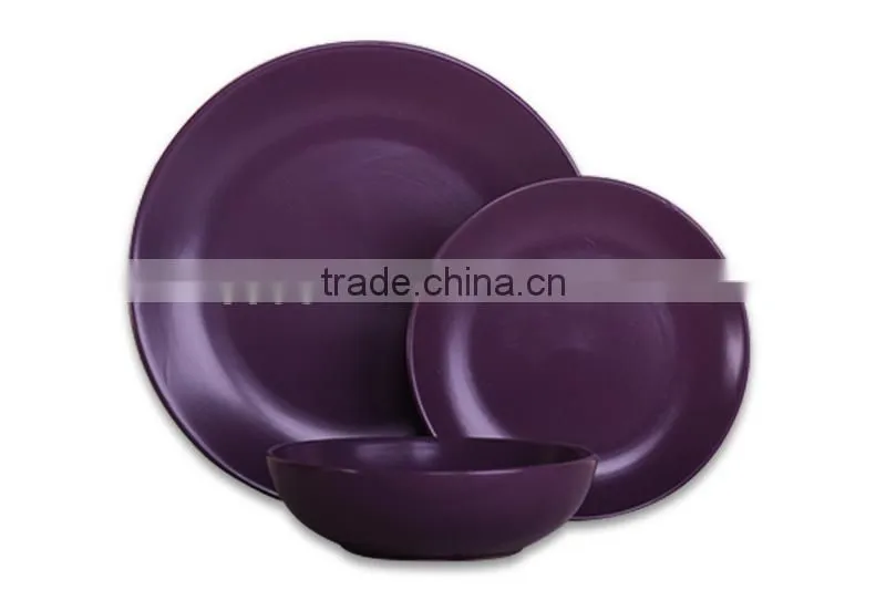 purple color glaze ceramic cereal bowl
