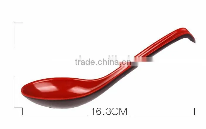 red and black two tone melamine serving kitchen utensils, melamine spoons
