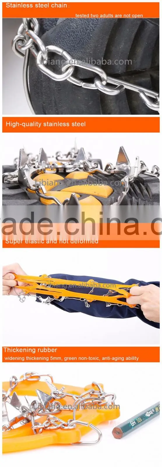 anti-skidding chain crampon ice climbing crampon for safety shoes