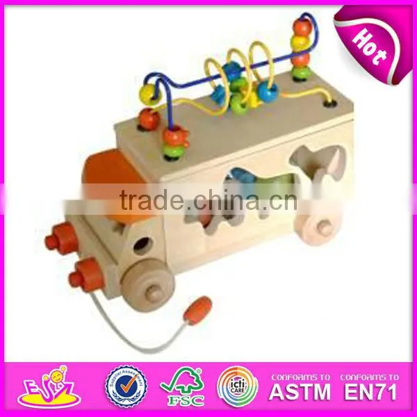 2016 new design push back car toy,cute and lovely wooden animal toy,most fashion pull and push toy W05B068