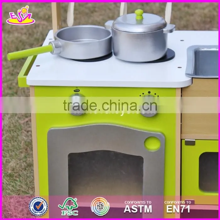 2017 New design kids pretend play toy wooden kitchen preschool children toy wooden kitchen best toy wooden kitchen W10C249