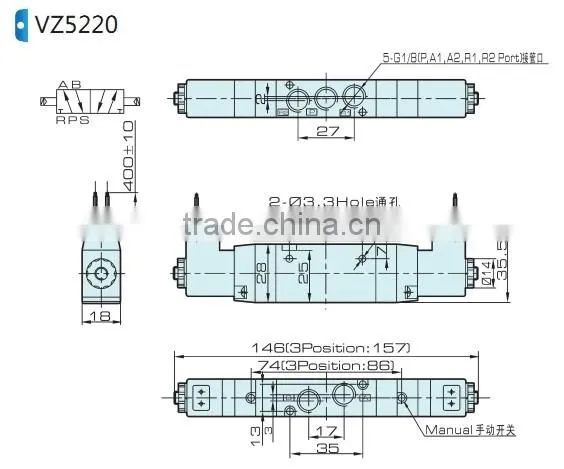 VF VZ pressure reduce valve with high quality