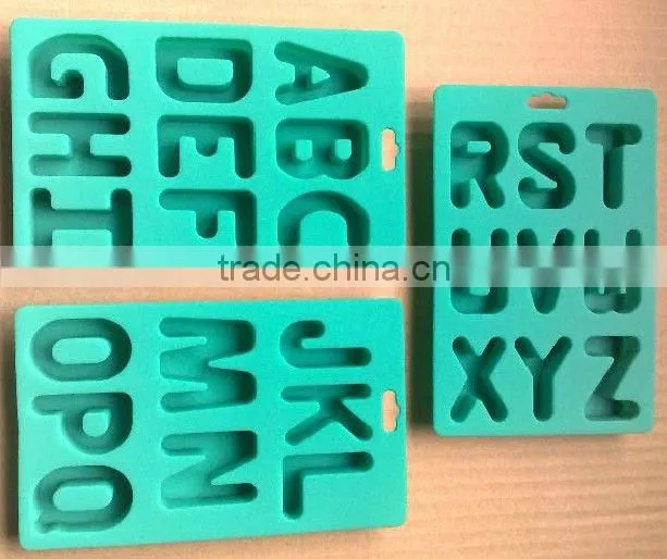 fashional letter shape silicone ice cube tray