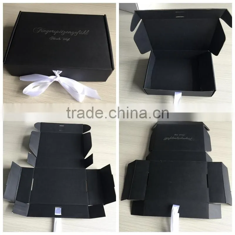 2015 Newest Boxes Strong Corrugated Shipping Boxes With Handle ,White Mailing Boxes For Man's Suit Gift Packing