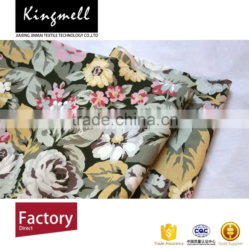Factory Direct Sales Garment Customized Printed Floral Cotton Fabric