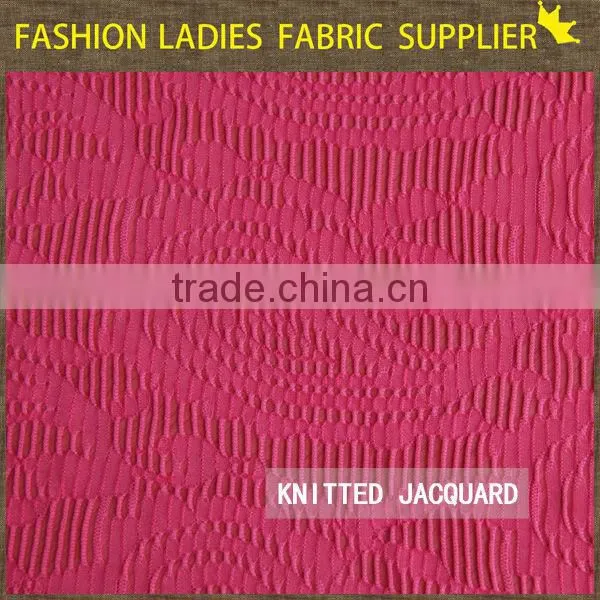 shaoxing textile New arrivals! poly/sp jacqaurd fabric,garments fabric,ladies' wearing dress fabric jacquard knitting fabric