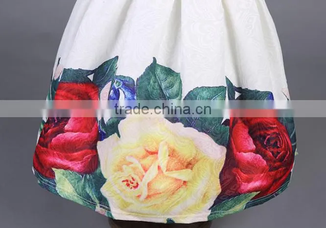 2016 Children latest frocks design Princess Dresses Girls chevron prints Lovely Sleeveless Print Dress photography