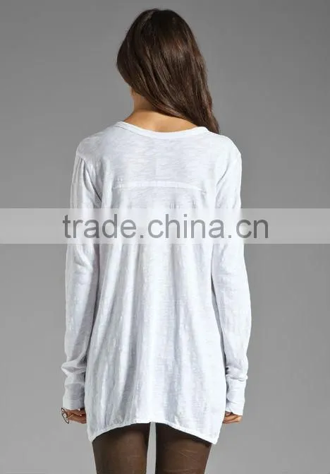slub slouchy tall t-shirts wholesale