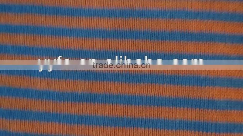 Long sleeves stripes design 100% cotton pullover knitted sweater