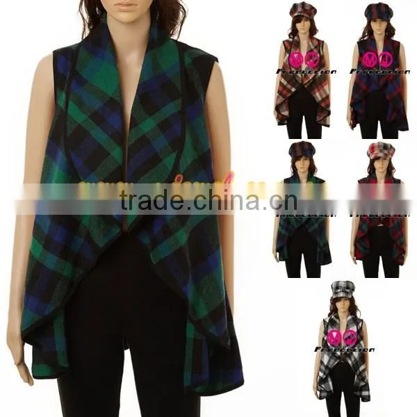 FACTORY dazzle tweed open-front waistcoat