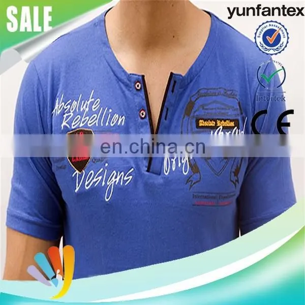 2017 latest new fashion custom emb blue polo shirt