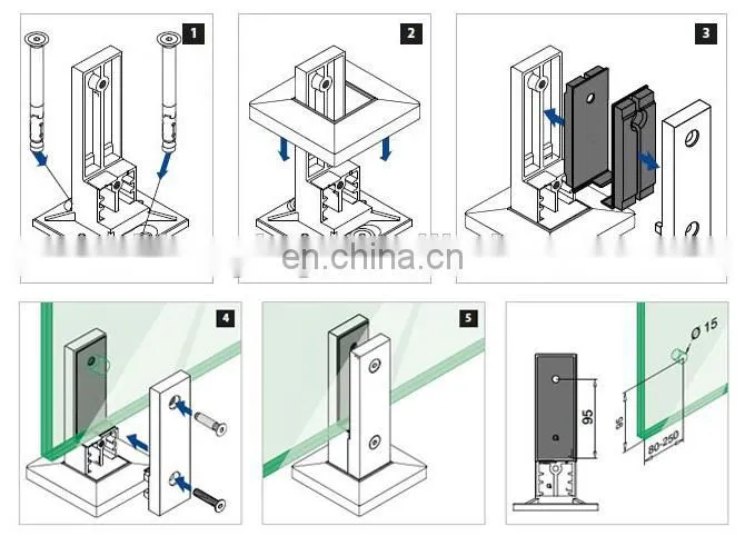 Swimming Pool Glass Fence/Glass Spigot