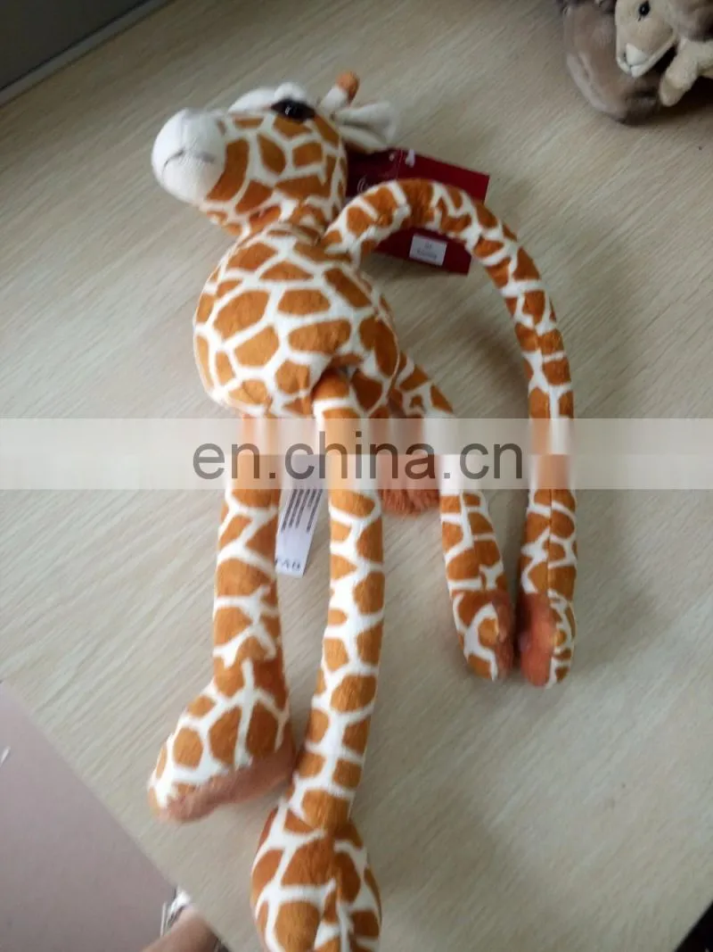 40cm Plush lovely giraffe hanging toy long arm with real product organic cotton