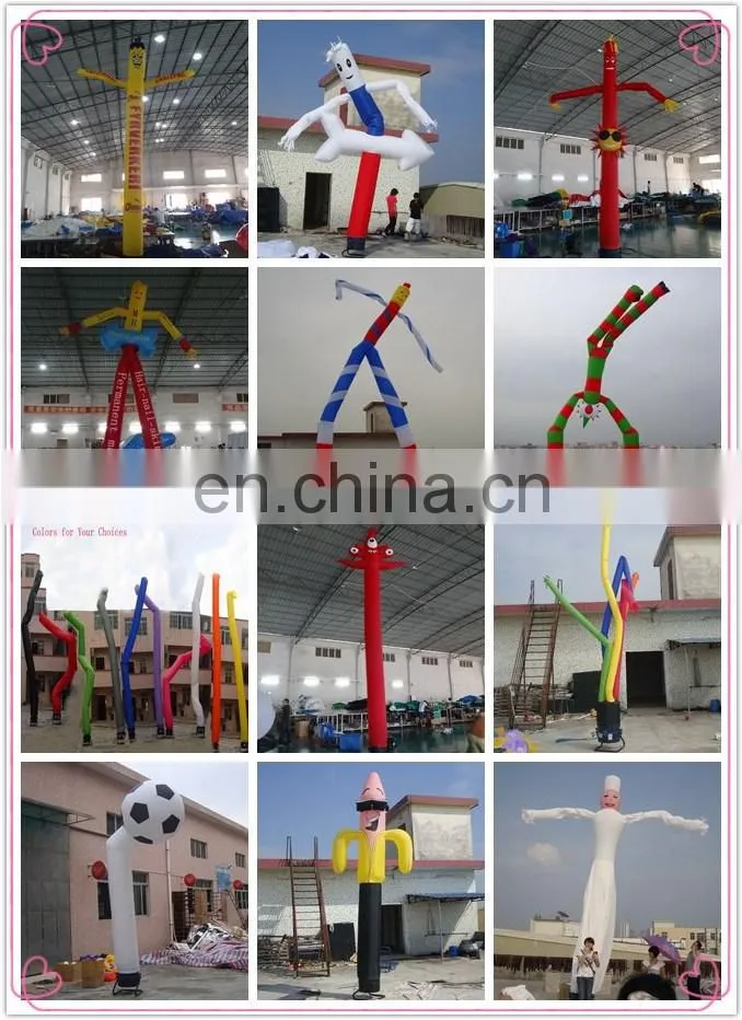 white advertising inflatable Air Dancer 10ft with printing