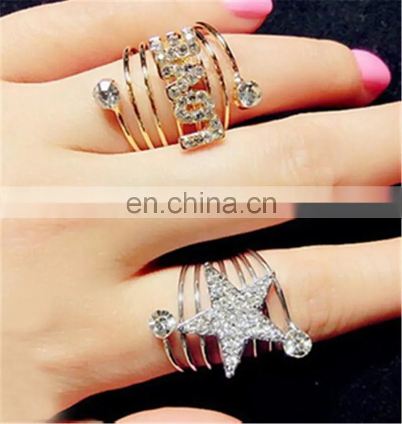Women Stainless Steel Wholesale american diamond jewellery Gold Filled Rings with Luxury Jewelry